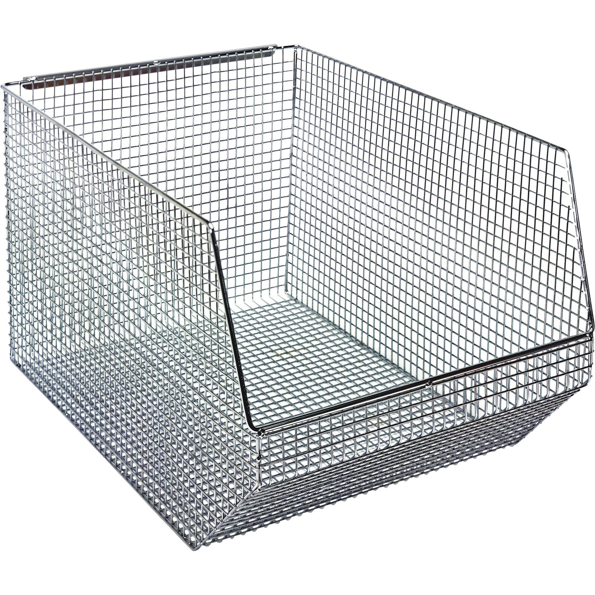 Quantum Wire Mesh Hanging/Stacking Bin,  11in.W x 18 1/2in.D x 10 1/4in.H, Pack of 5, Model# QMB560CCS